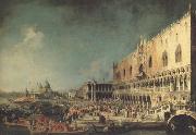 Canaletto Il ricevimento del'ambasciatore francese al Palazzo Ducale (mk21) Norge oil painting reproduction