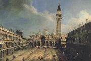 Canaletto Piazza S.Marco con la basilica di fronte (mk21) Norge oil painting reproduction