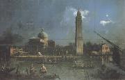 Canaletto Festa notturna alla chiesa di S.Pietro di Castello (mk21) Norge oil painting reproduction