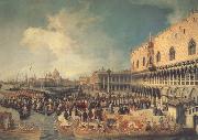 Canaletto Ricevimento del'ambasciatore imperiale al palazzo Ducale (mk21) Norge oil painting reproduction