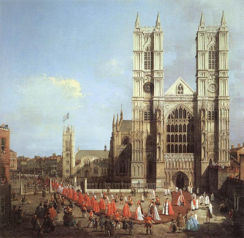 Canaletto London: Westminster Abbey, with a Procession of Knights of the Bath  f France oil painting art