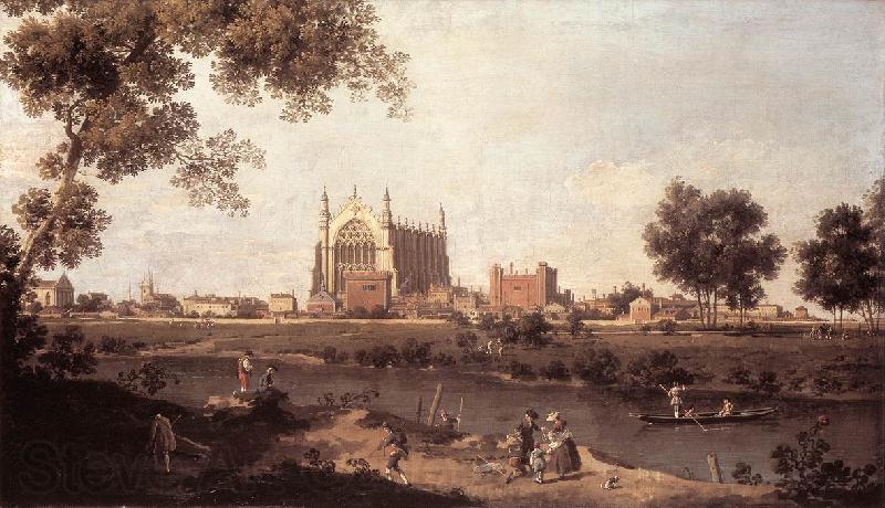 Canaletto Eton College Chapel f Norge oil painting art
