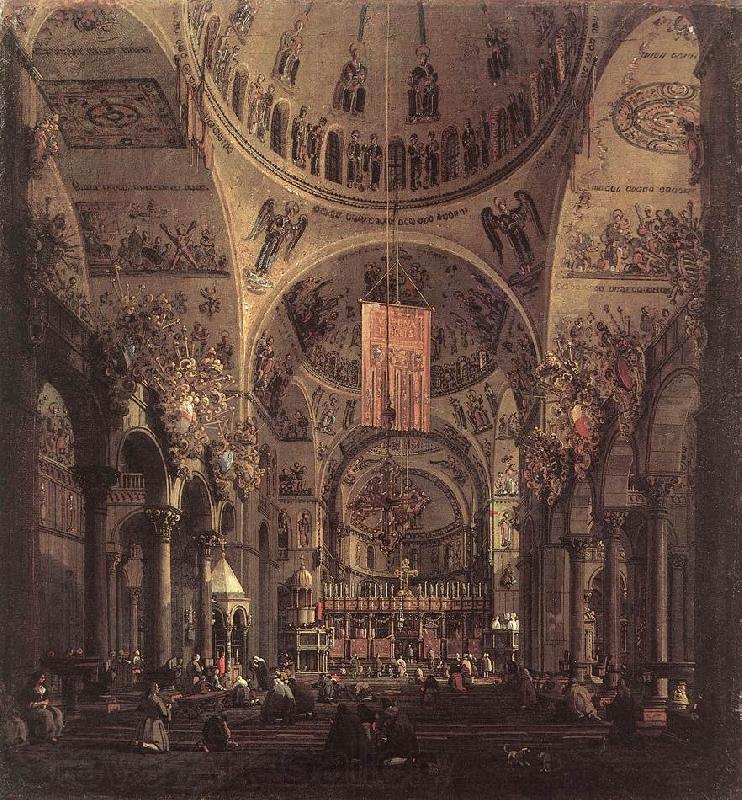 Canaletto San Marco: the Interior f Norge oil painting art