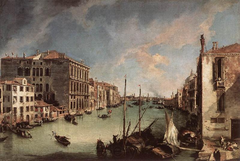 Canaletto Grand Canal, Looking East from the Campo San Vio France oil painting art