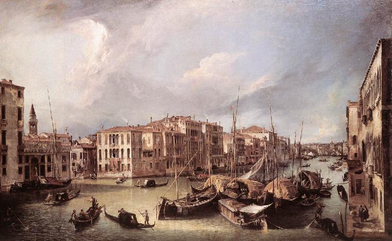 Canaletto Grand Canal: Looking North-East toward the Rialto Bridge ffg Norge oil painting art