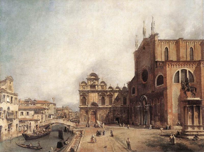 Canaletto Santi Giovanni e Paolo and the Scuola di San Marco fdg Norge oil painting art