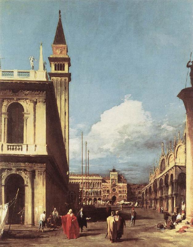 Canaletto The Piazzetta, Looking toward the Clock Tower df Spain oil painting art