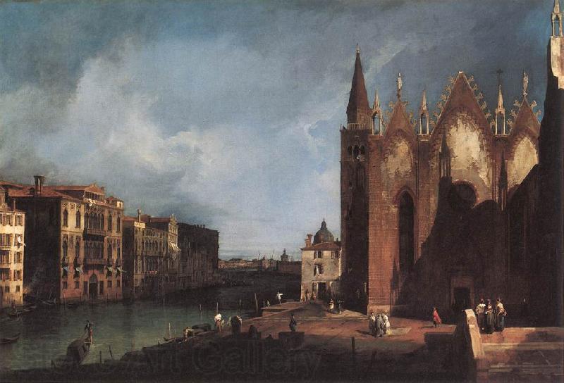 Canaletto The Grand Canal near Santa Maria della Carita fgh Norge oil painting art
