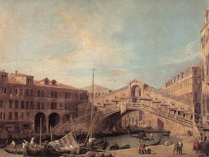 Canaletto Grand Canal: The Rialto Bridge from the South f France oil painting art