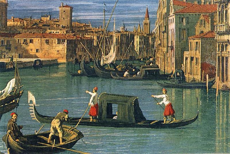 Canaletto The Grand Canal and the Church of the Salute (detail) ffg Spain oil painting art
