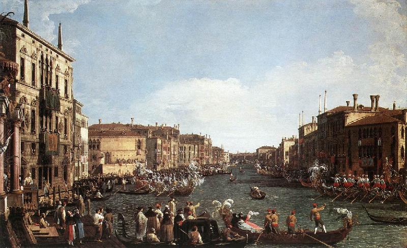 Canaletto A Regatta on the Grand Canal d Norge oil painting art