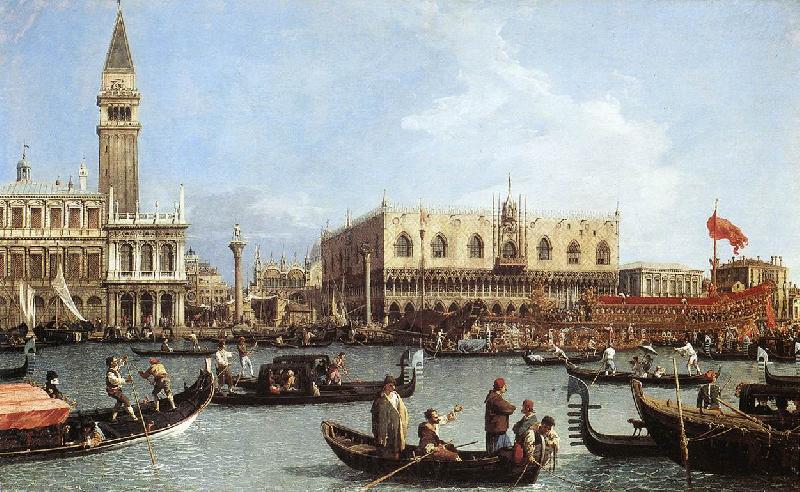 Canaletto Return of the Bucentoro to the Molo on Ascension Day d Norge oil painting art