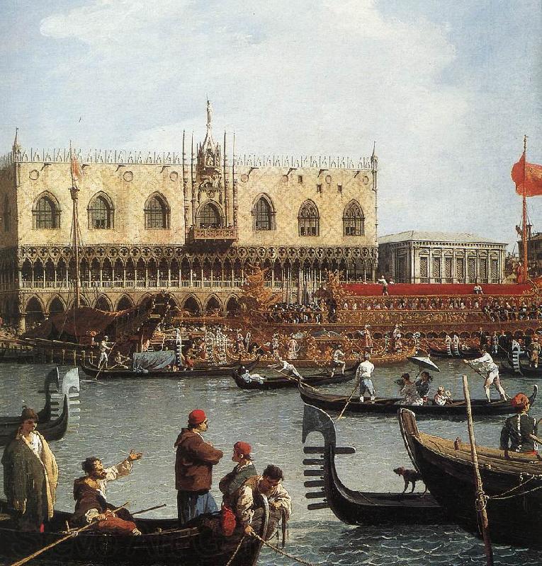 Canaletto Return of the Bucentoro to the Molo on Ascension Day (detail) d Norge oil painting art
