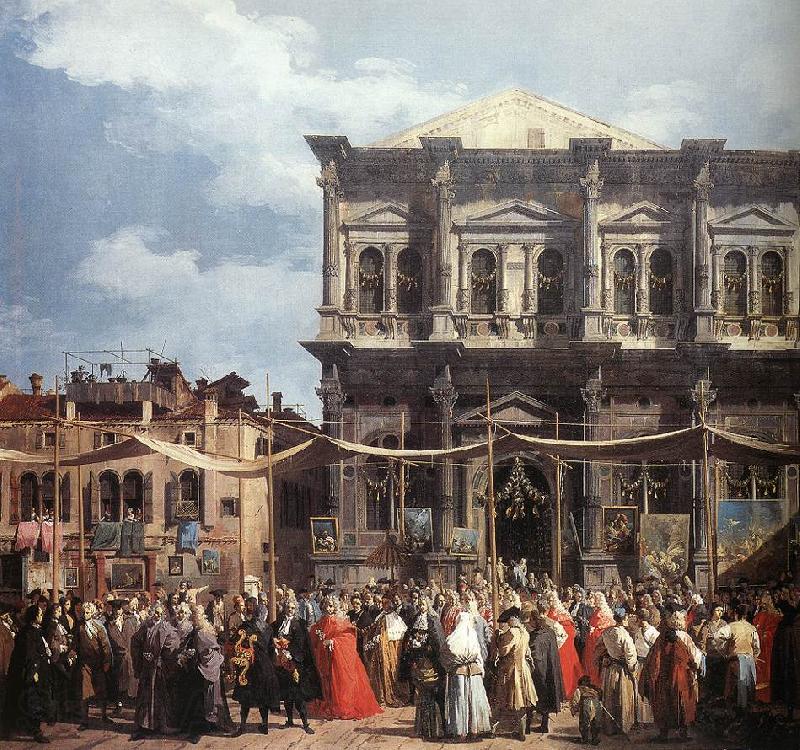 Canaletto The Feast Day of St Roch (detail) f France oil painting art