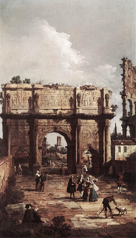 Canaletto Rome: The Arch of Constantine ffg France oil painting art