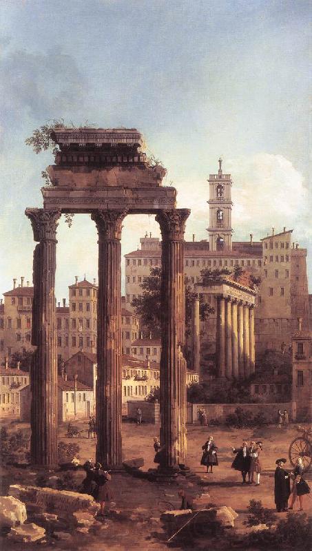 Canaletto Rome: Ruins of the Forum, Looking towards the Capitol d Norge oil painting art