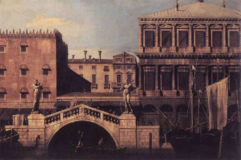 Canaletto Capriccio: The Ponte della Pescaria and Buildings on the Quay d Norge oil painting art