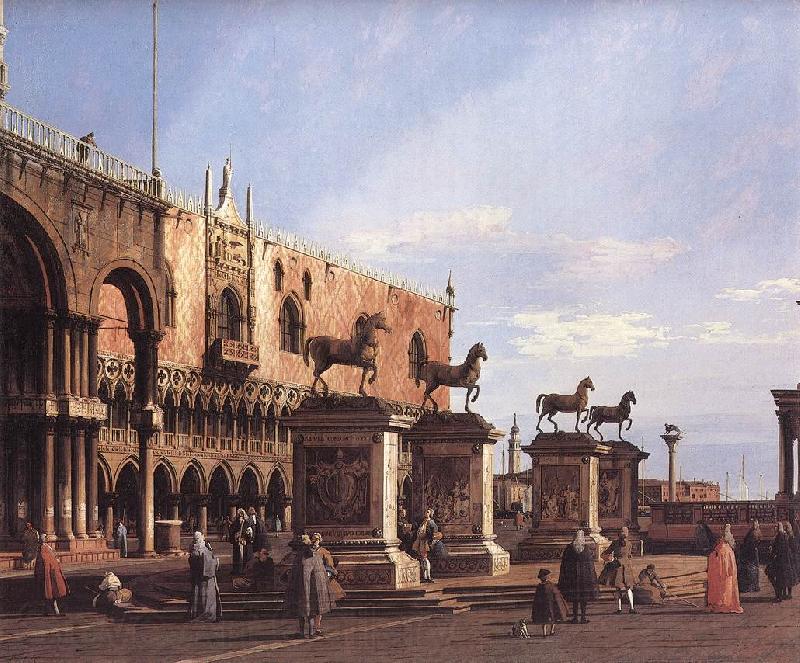 Canaletto Capriccio: The Horses of San Marco in the Piazzetta Spain oil painting art
