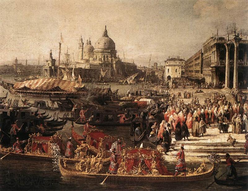 Canaletto Arrival of the French Ambassador in Venice (detail) f France oil painting art