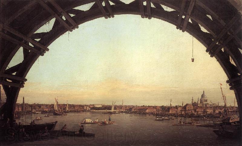 Canaletto London: Seen Through an Arch of Westminster Bridge df Norge oil painting art