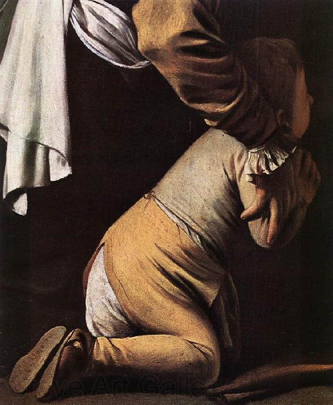 Caravaggio Madonna del Rosario (detail) fdg Norge oil painting art