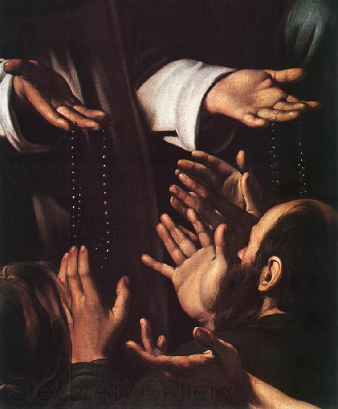 Caravaggio Madonna del Rosario (detail) dsf France oil painting art