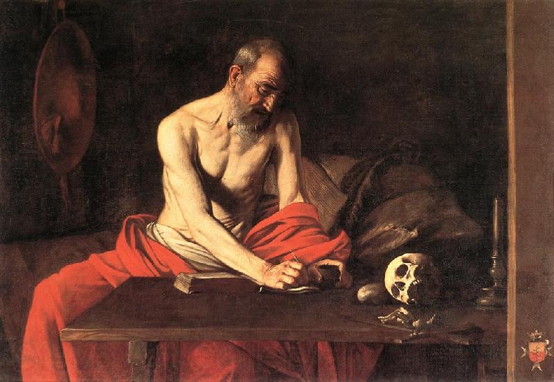 Caravaggio St Jerome dsf France oil painting art