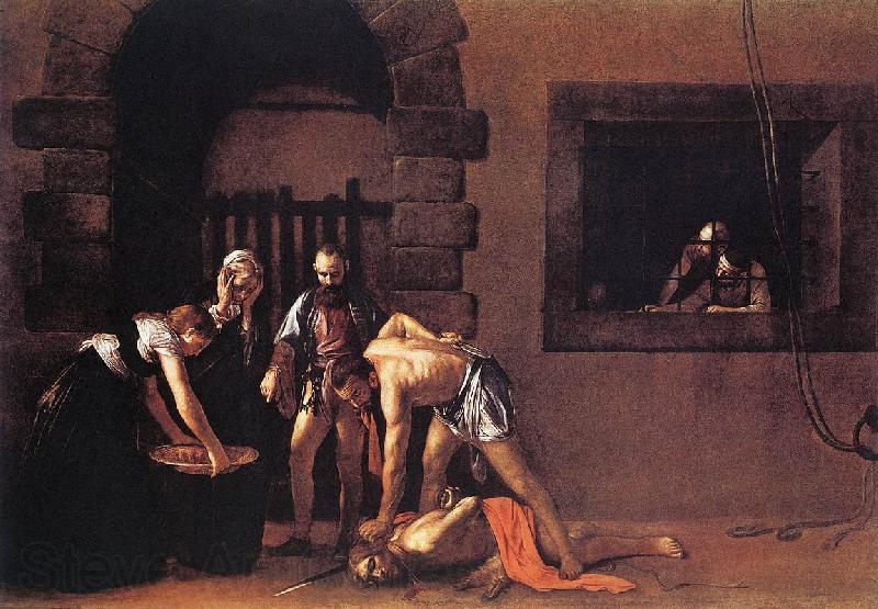 Caravaggio Beheading of Saint John the Baptist fg Norge oil painting art