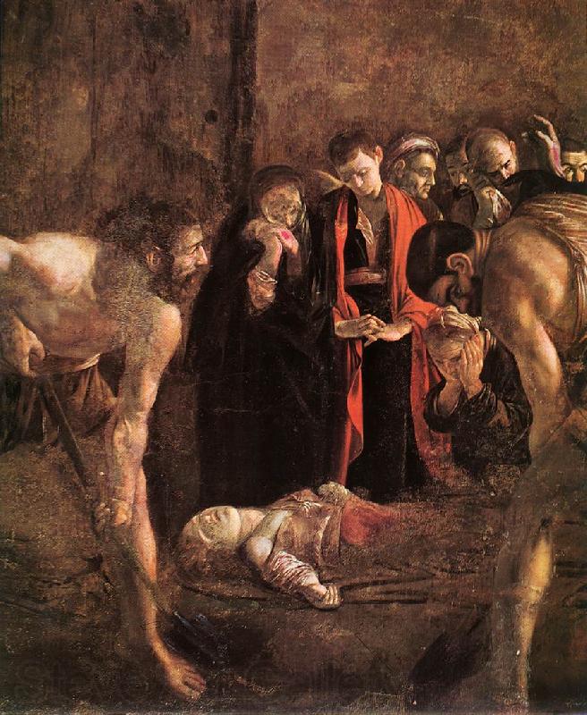 Caravaggio Burial of St Lucy (detail) fg Norge oil painting art