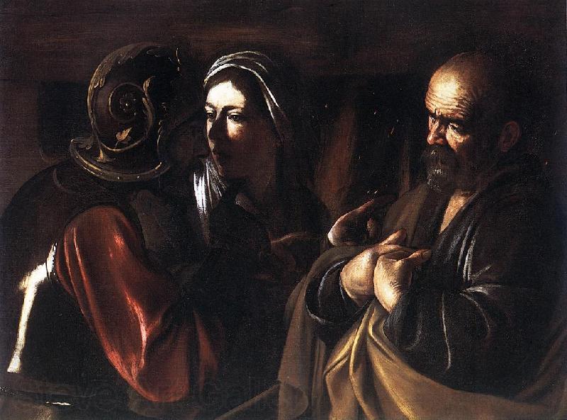 Caravaggio The Denial of St Peter dfg Spain oil painting art