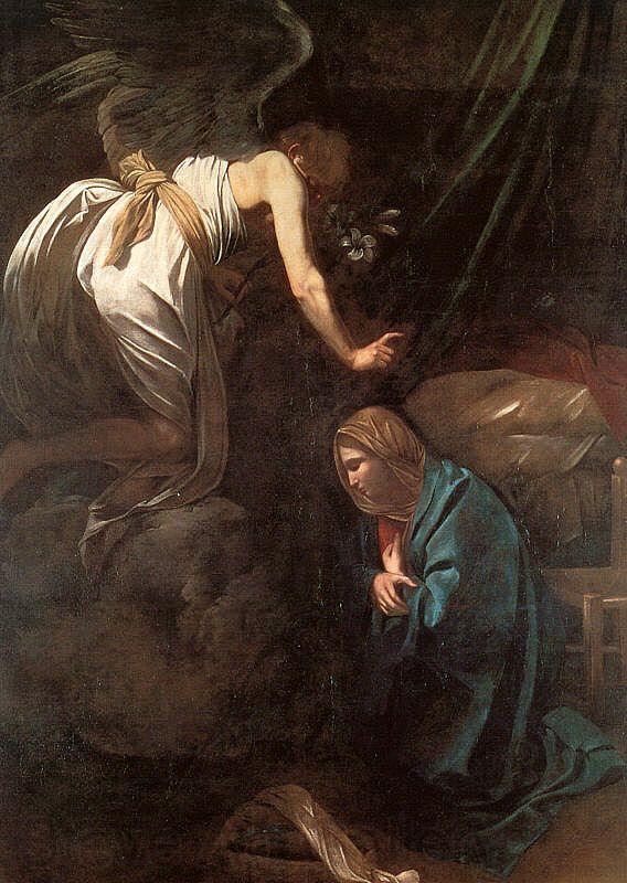 Caravaggio The Annunciation Norge oil painting art