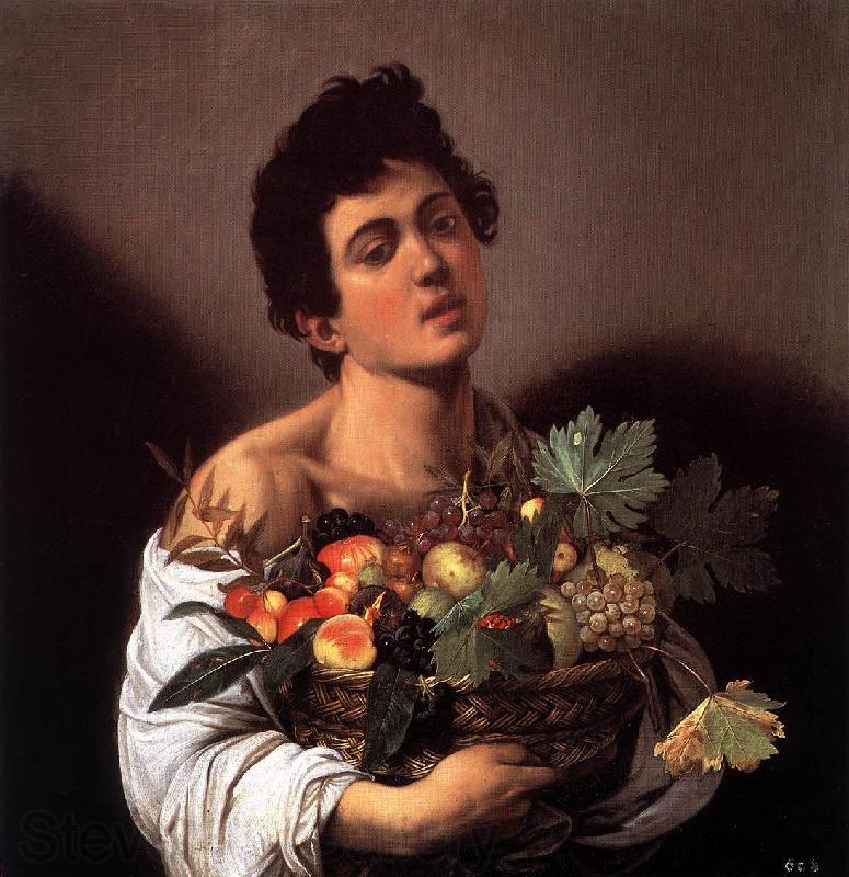 Caravaggio Boy with a Basket of Fruit f Norge oil painting art