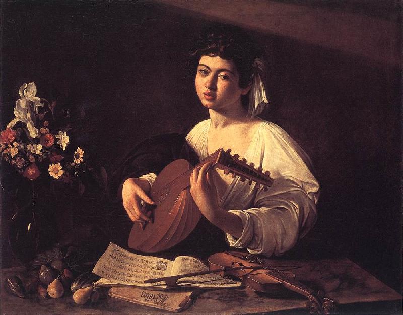 Caravaggio Lute Player f Norge oil painting art