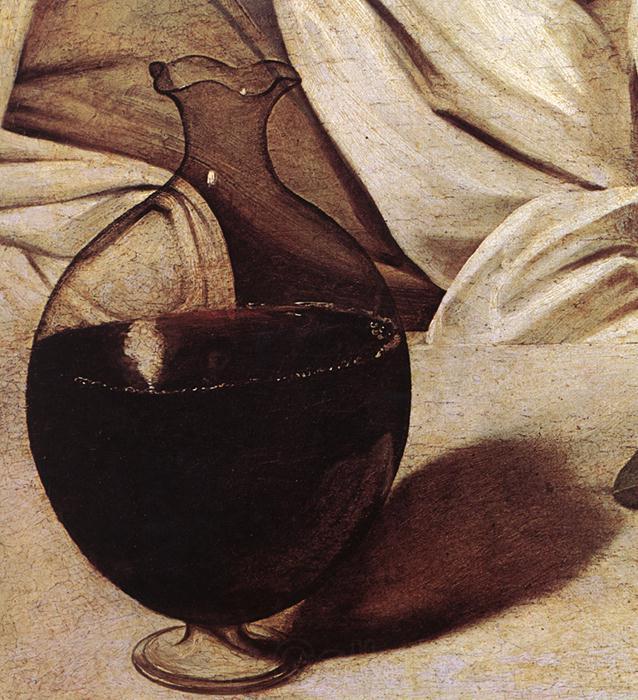 Caravaggio Bacchus (detail)  fg Norge oil painting art