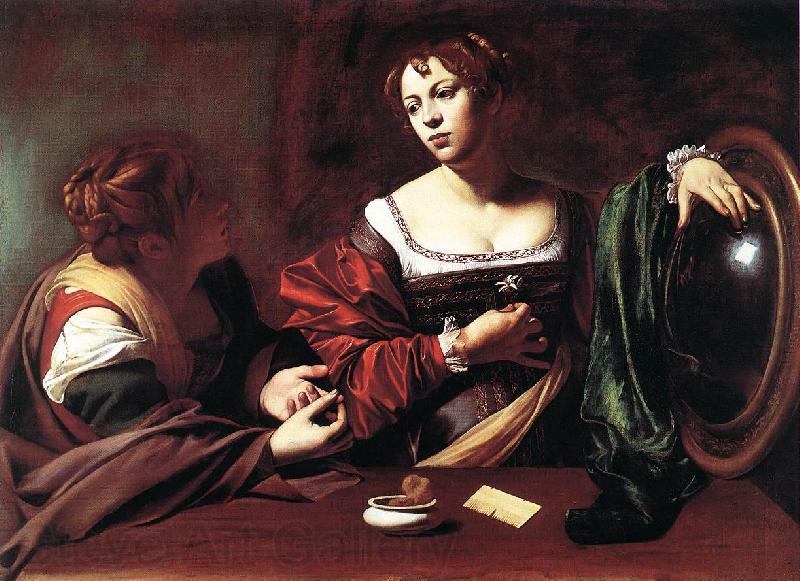 Caravaggio Martha and Mary Magdalene gg Germany oil painting art