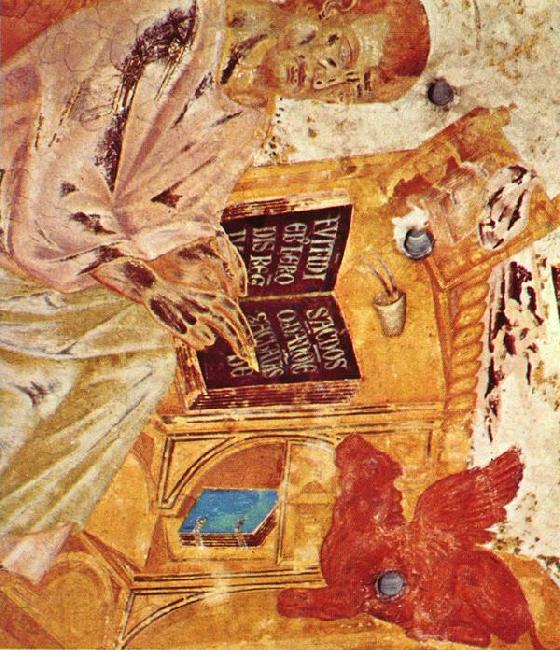 Cimabue St Luke (detail) sd Spain oil painting art