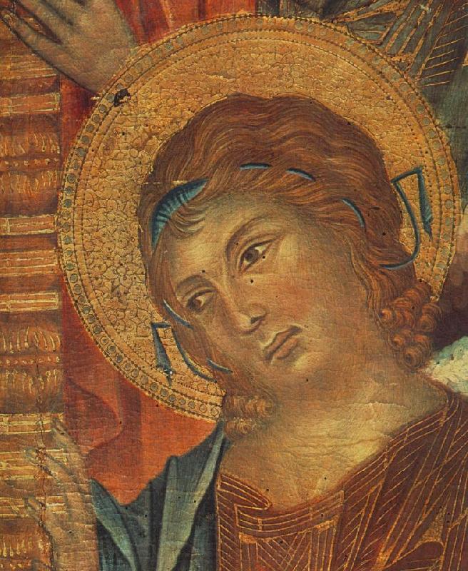 Cimabue The Madonna in Majesty (detail) dfg Spain oil painting art