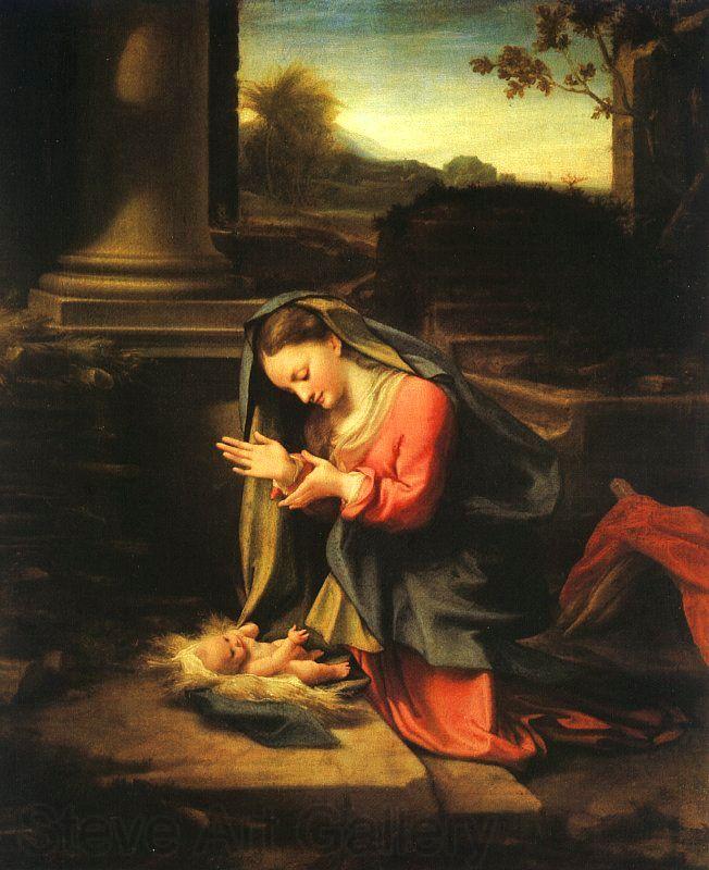 Correggio Madonna Worshipping the Child Norge oil painting art