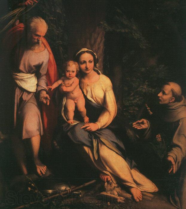 Correggio The Rest on the Flight to Egypt with Saint Francis Germany oil painting art