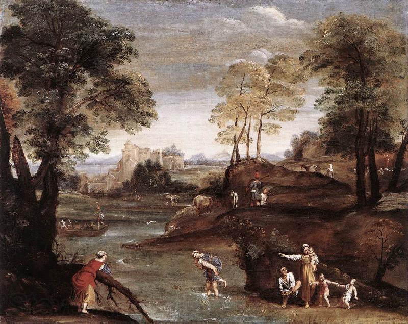 Domenichino Landscape with Ford dg Spain oil painting art