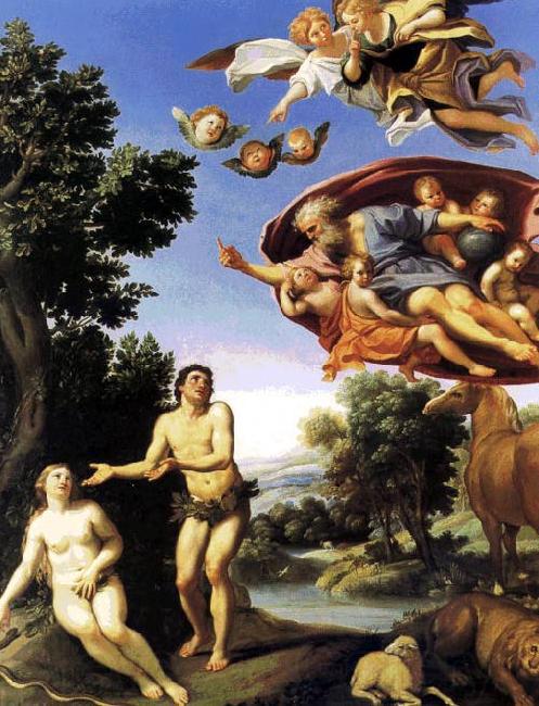 Domenichino Adam and Eve sfw Norge oil painting art