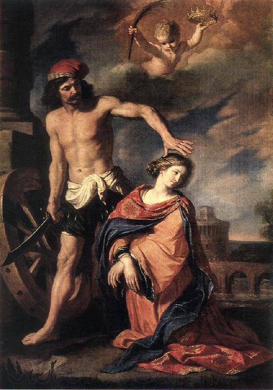 GUERCINO Martyrdom of St Catherine sdg Spain oil painting art
