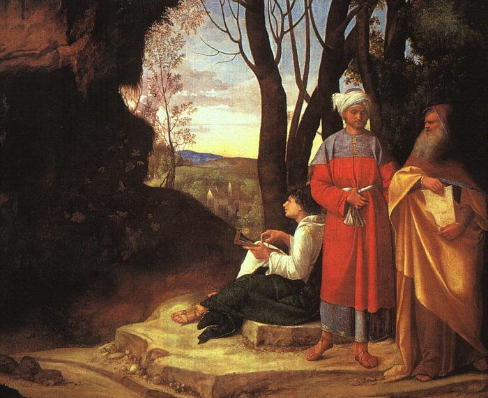 Giorgione The Three Philosophers dh Norge oil painting art