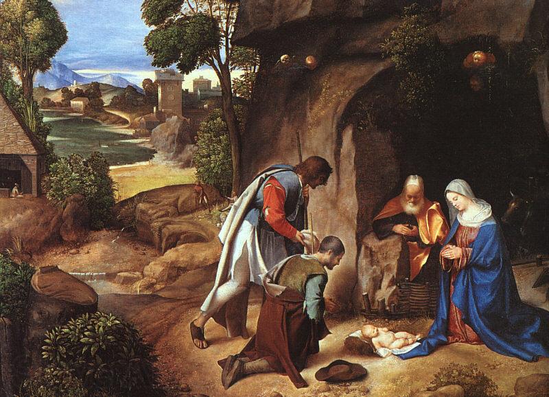 Giorgione The Adoration of the Shepherds Spain oil painting art