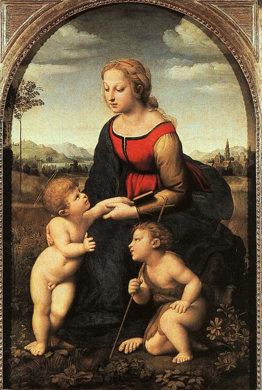 Raphael The Virgin and Child with John the Baptist Spain oil painting art
