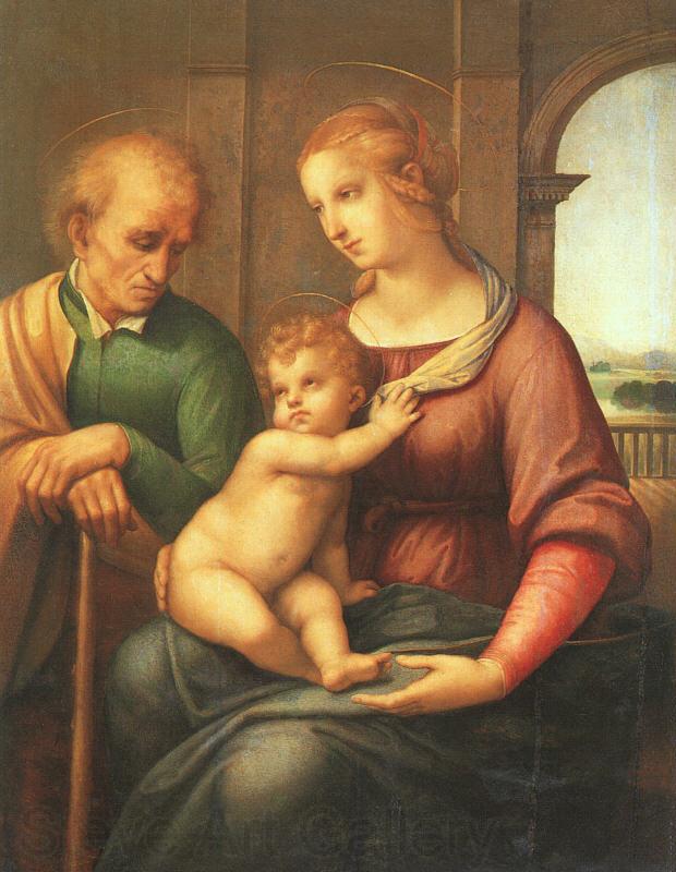 Raphael The Holy Family with Beardless St.Joseph Spain oil painting art