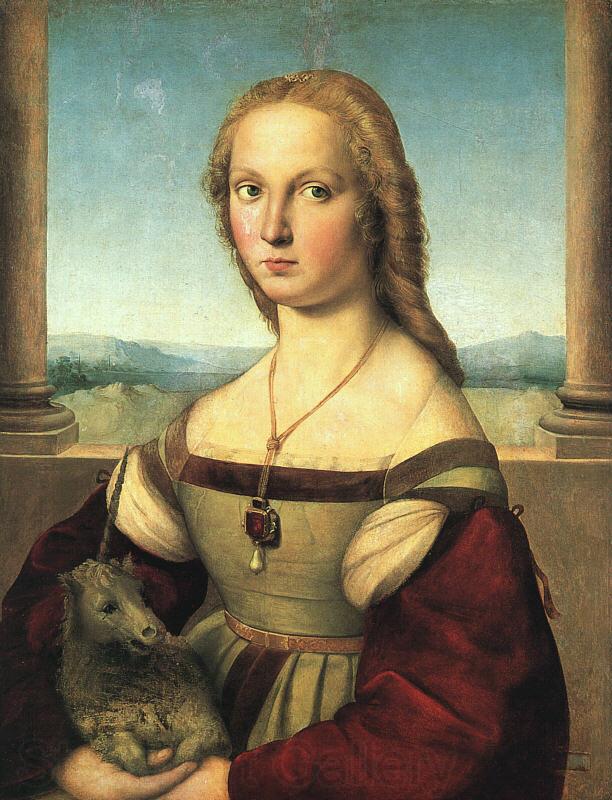 Raphael The Woman with the Unicorn Spain oil painting art