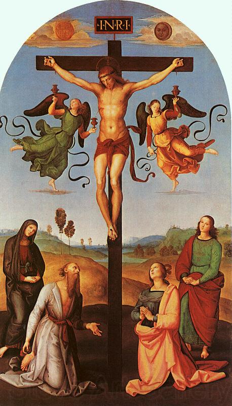 Raphael Christ on the Cross with the Virgin, Saint Jerome, Mary Magdalene and John the Baptist Norge oil painting art