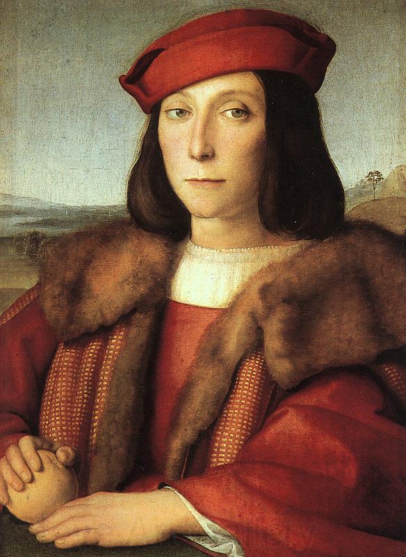 Raphael Portrait of a Man with an Apple Spain oil painting art
