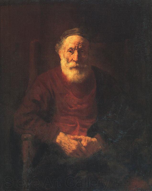 Rembrandt Portrait of an Old Jewish Man France oil painting art